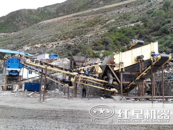 石灰巖加工現場